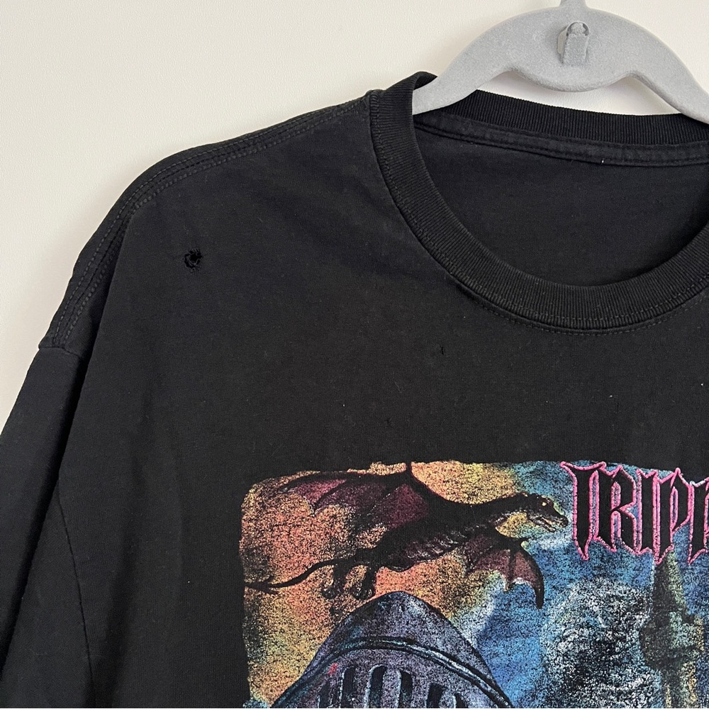 Trippie Redd Trip At Knight Tour 2021 Black Graphic T Shirt 2 Sided Men’s Tee - Picture 3 of 10